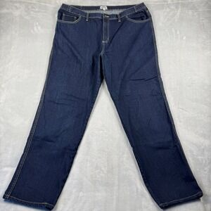 Liberty Blues Dark Wash Denim Jeans‎ Elastic Waist Tall Size 46 x 40